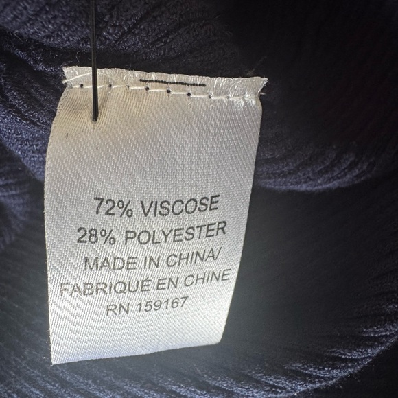 Milly Navy Off-Shoulder Ribbed sweater - Picture 7 of 12